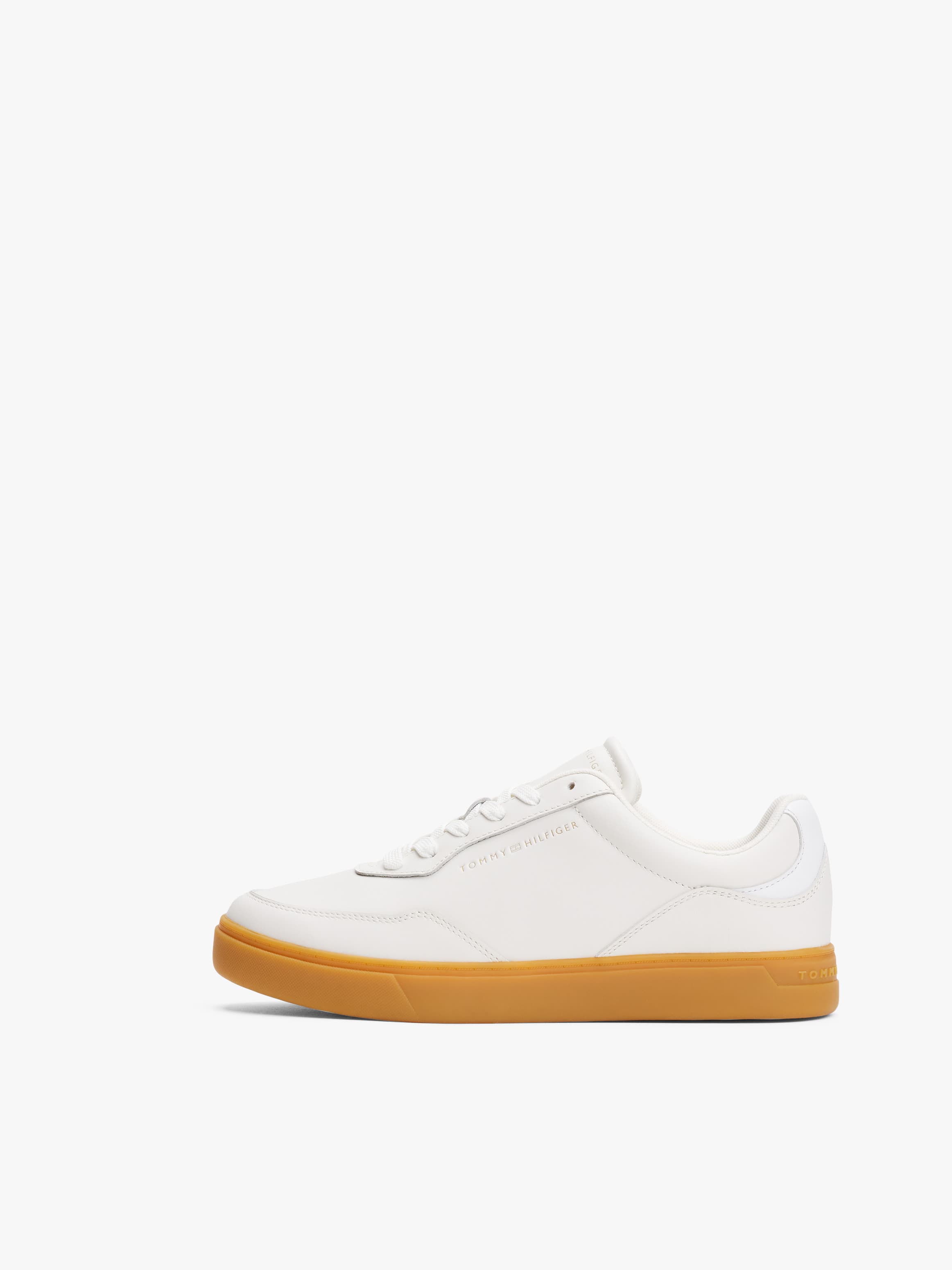 Leather Embossed Cupsole Trainers