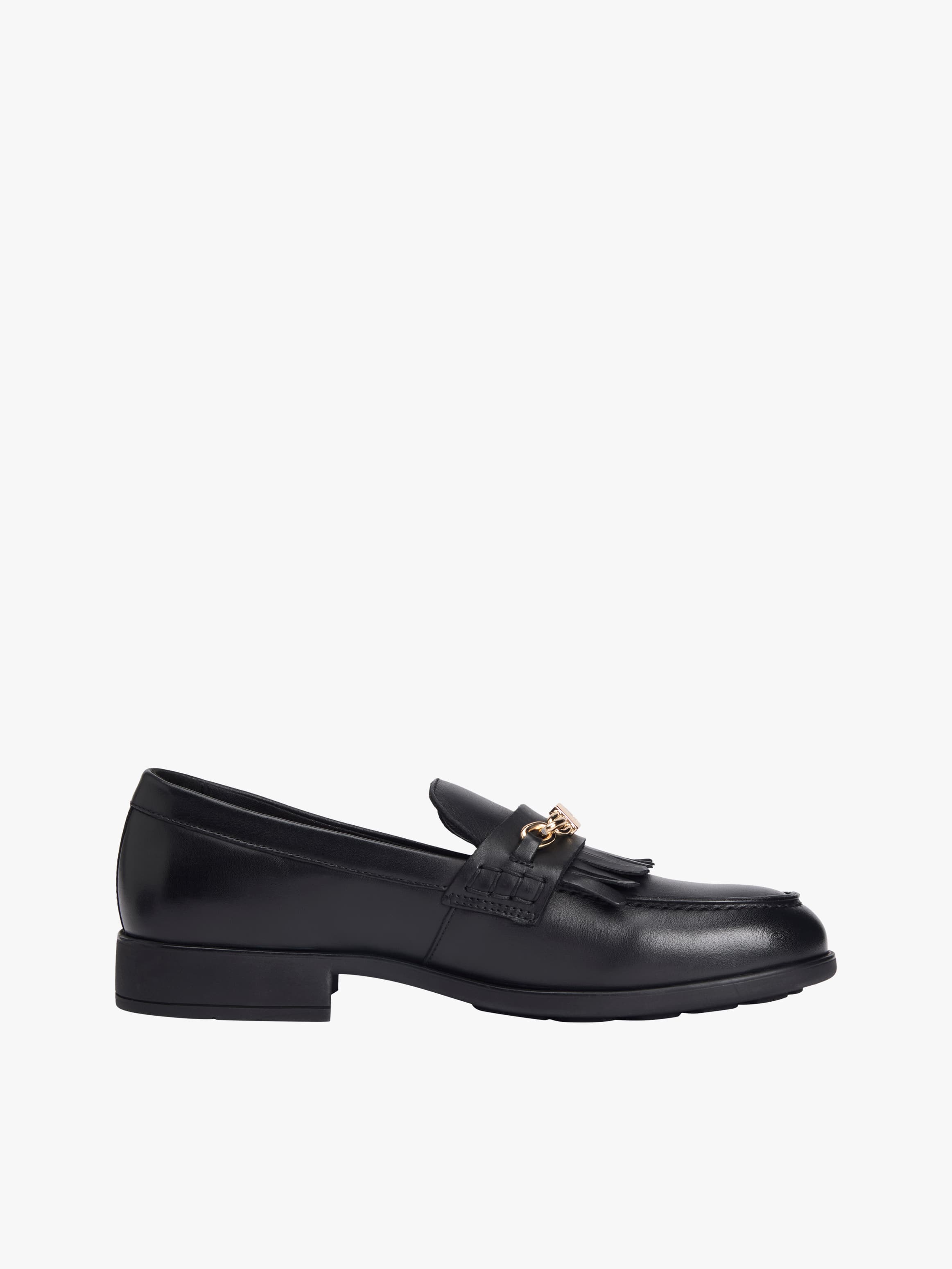 Leather TH Monogram Chain Loafers