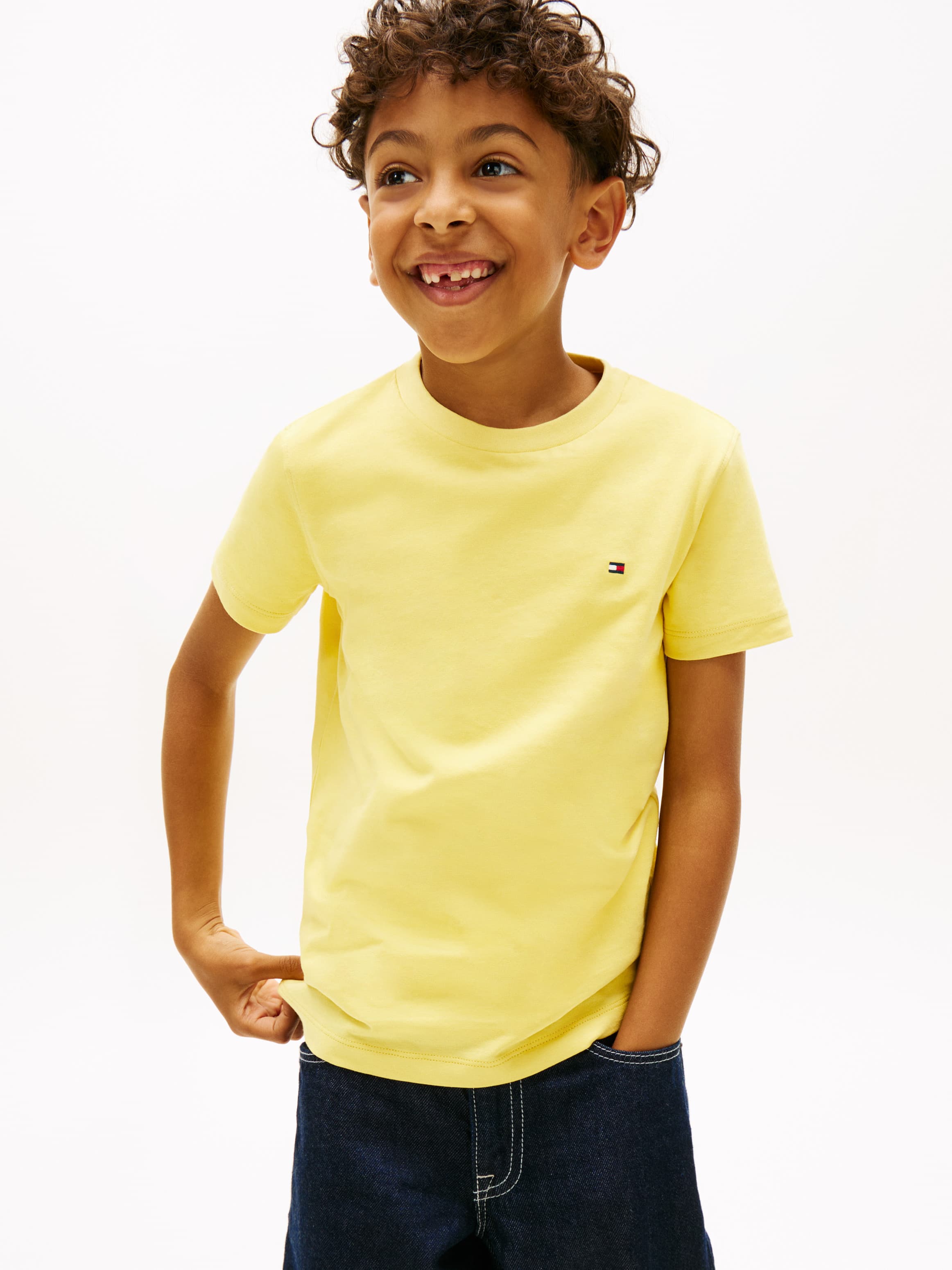 Essential Flag Embroidery Crew Neck T-Shirt