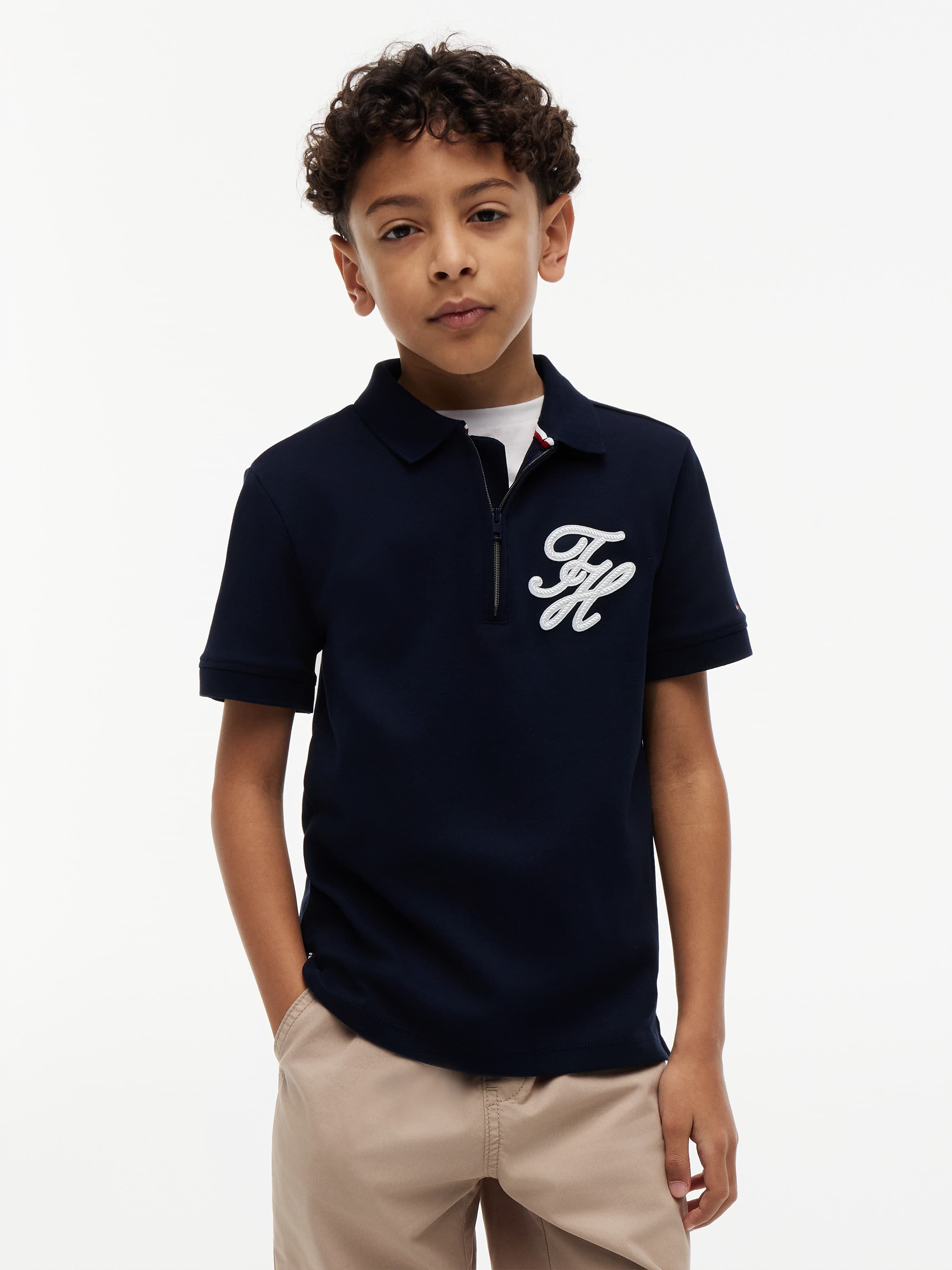 Regular Fit Rope Logo Appliqué Polo Shirt