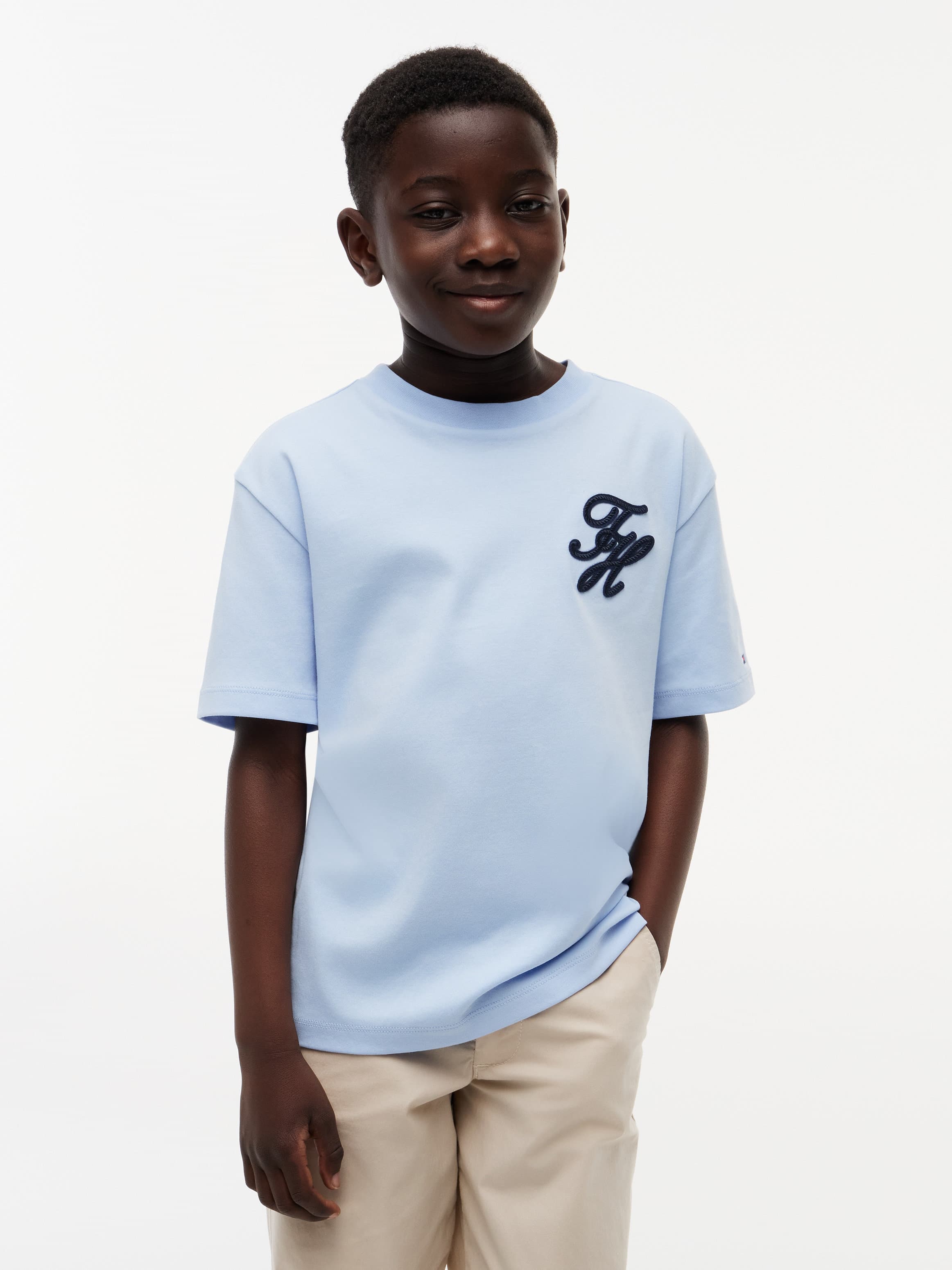 Logo Appliqué Interlock Knit T-Shirt