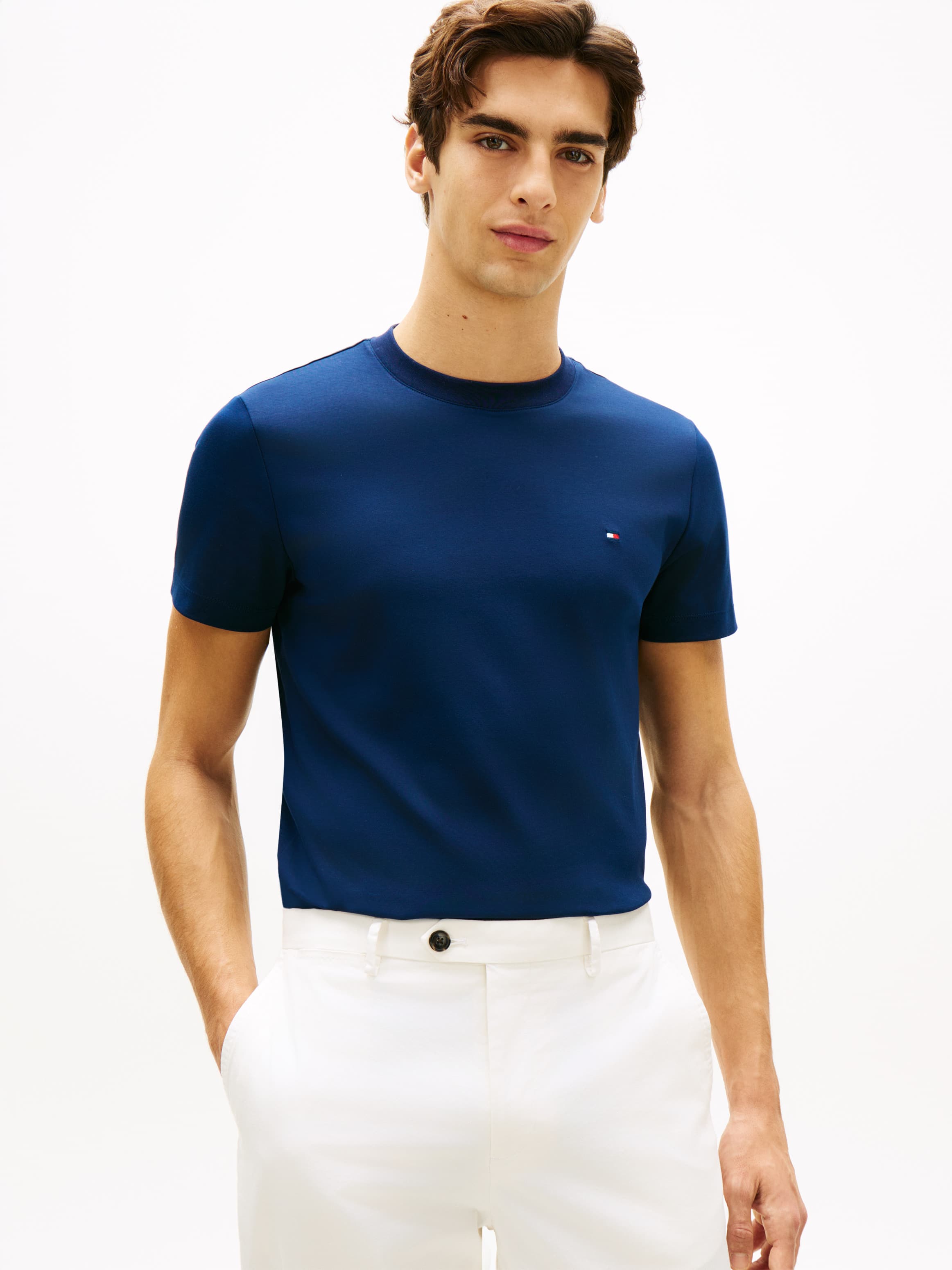 Slim Interlock Knit T-Shirt