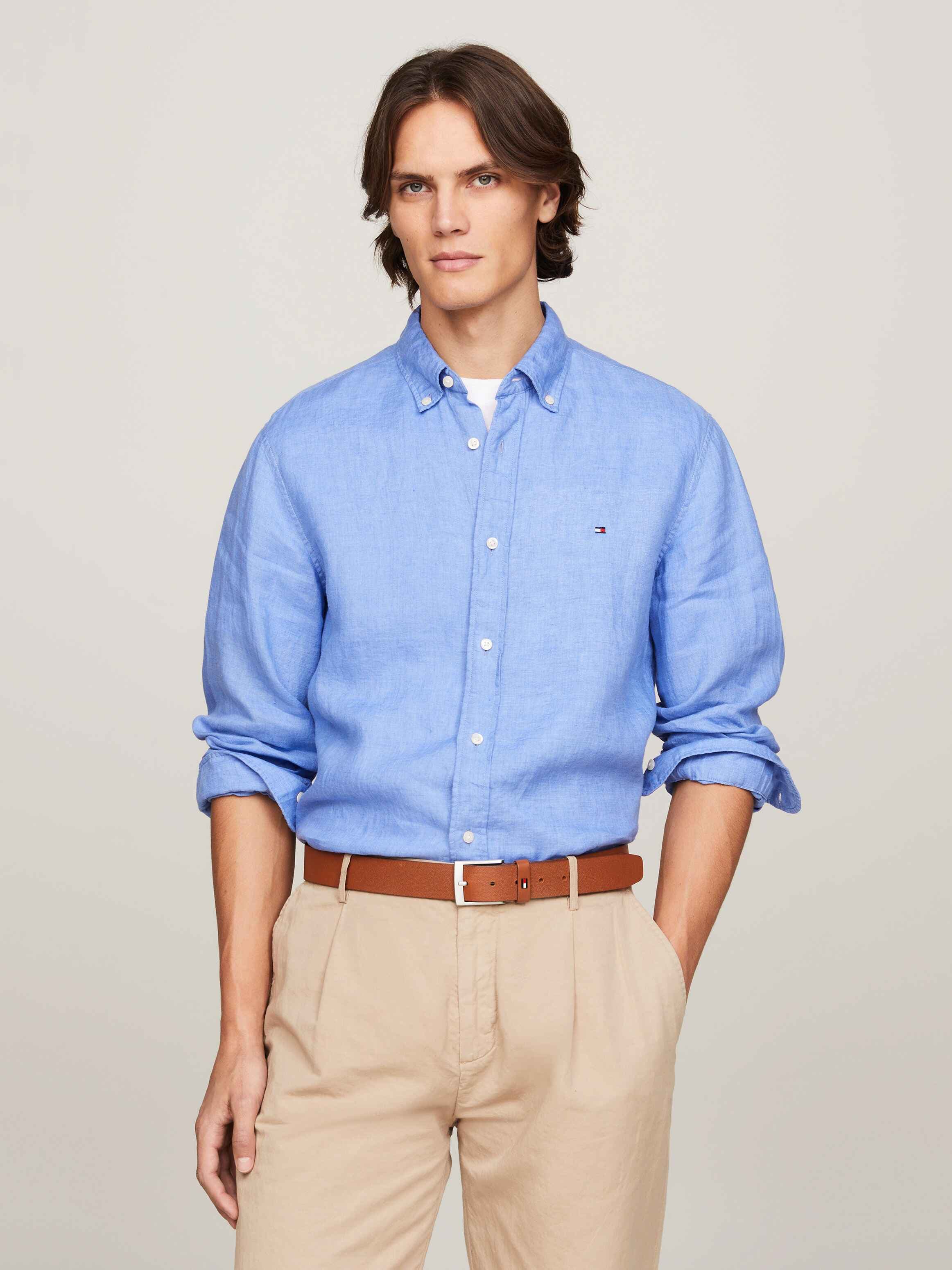 Pigment Dyed Linen Regular Fit Shirt