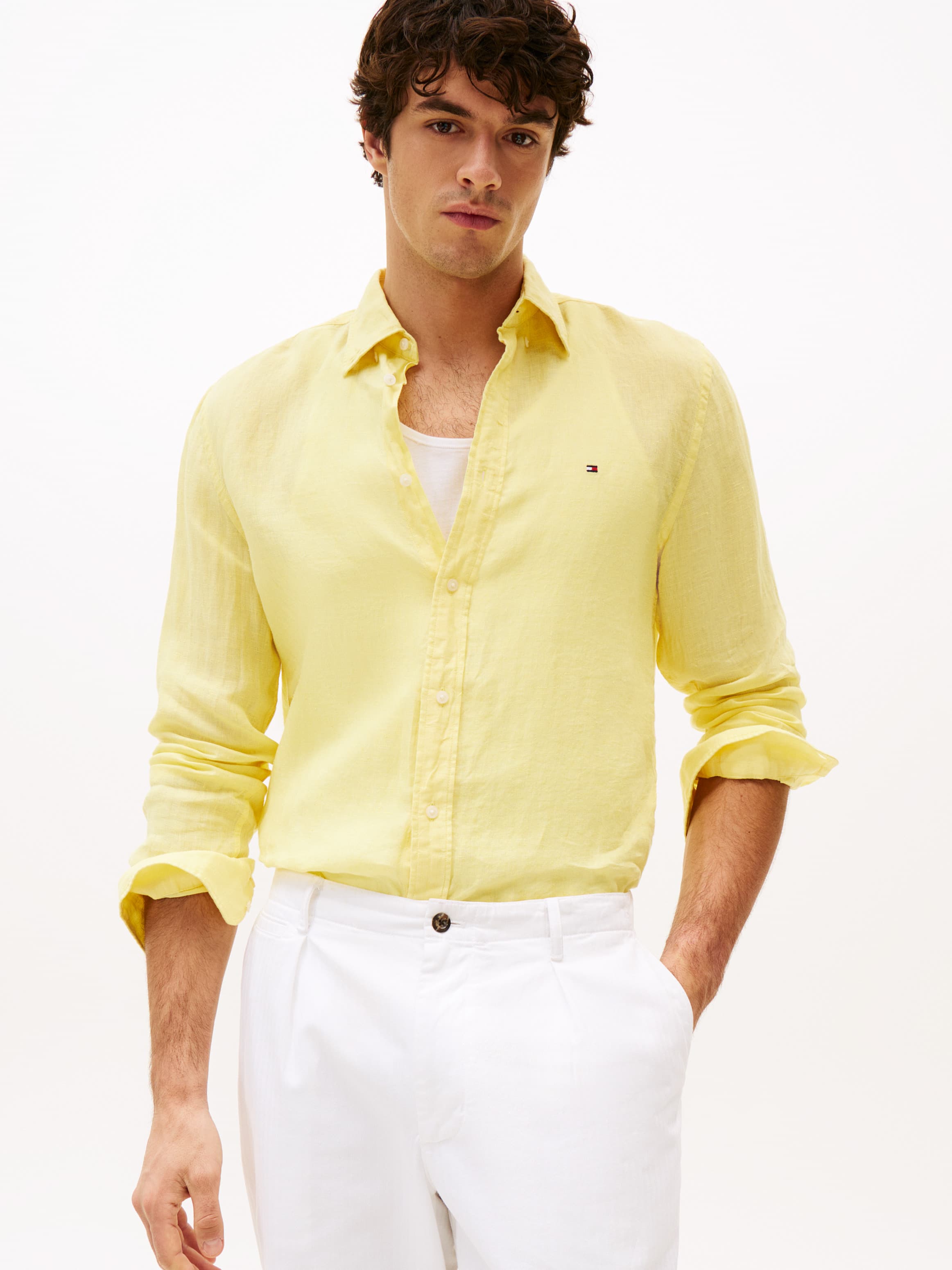 Pigment Dyed Linen Regular Fit Shirt