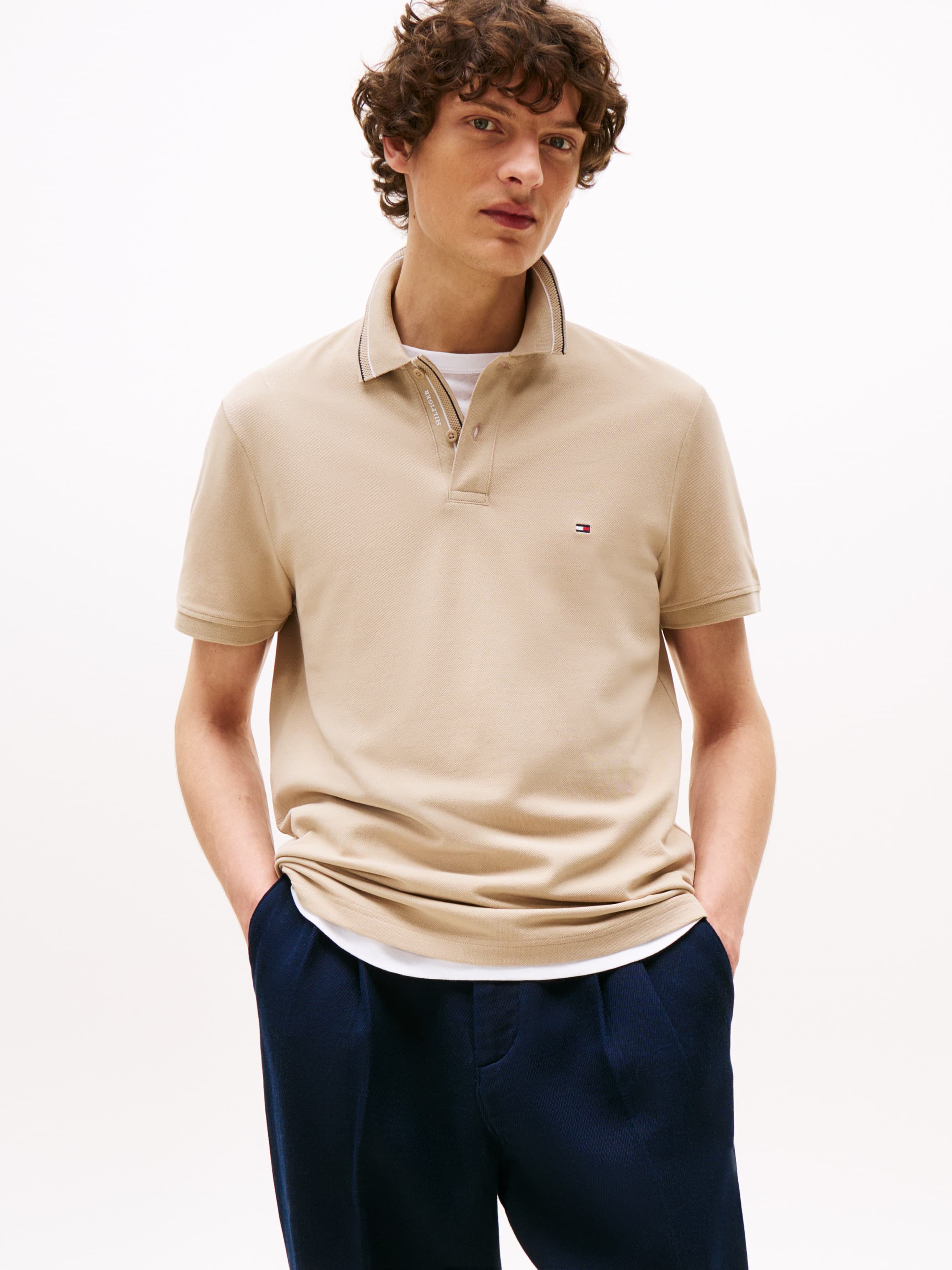 Regular Fit Tipped Collar Polo Shirt