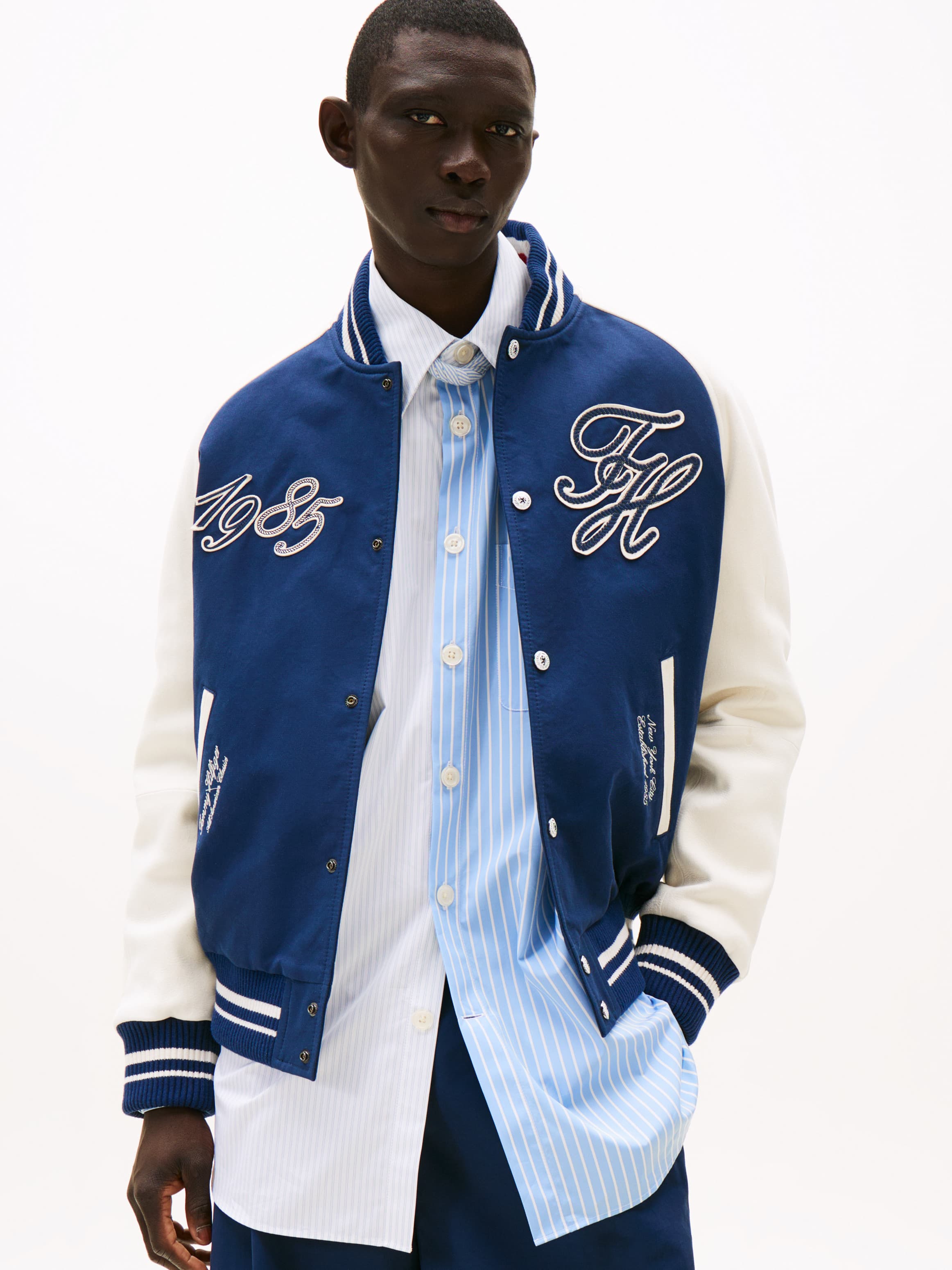 The Runway Collection Back Logo Varsity Jacket