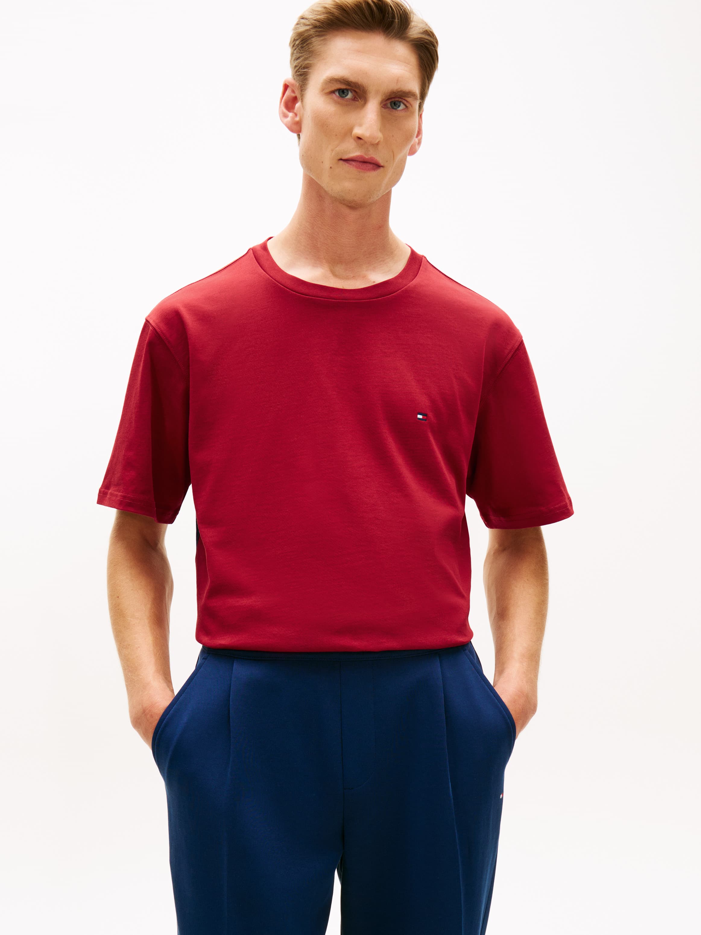 Flag Embroidery Jersey Relaxed T-Shirt