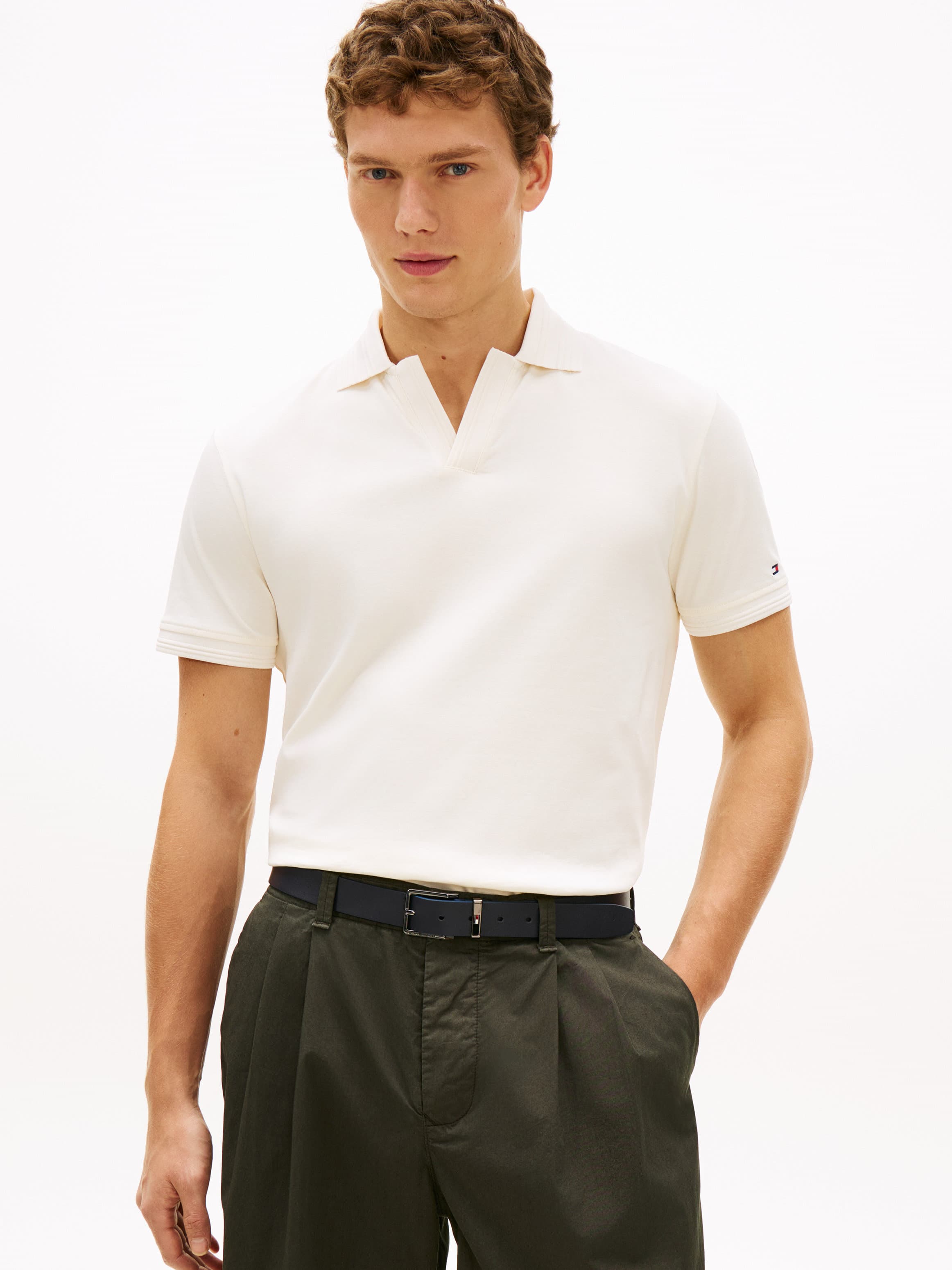 Regular Fit Interlock Knit Polo Shirt