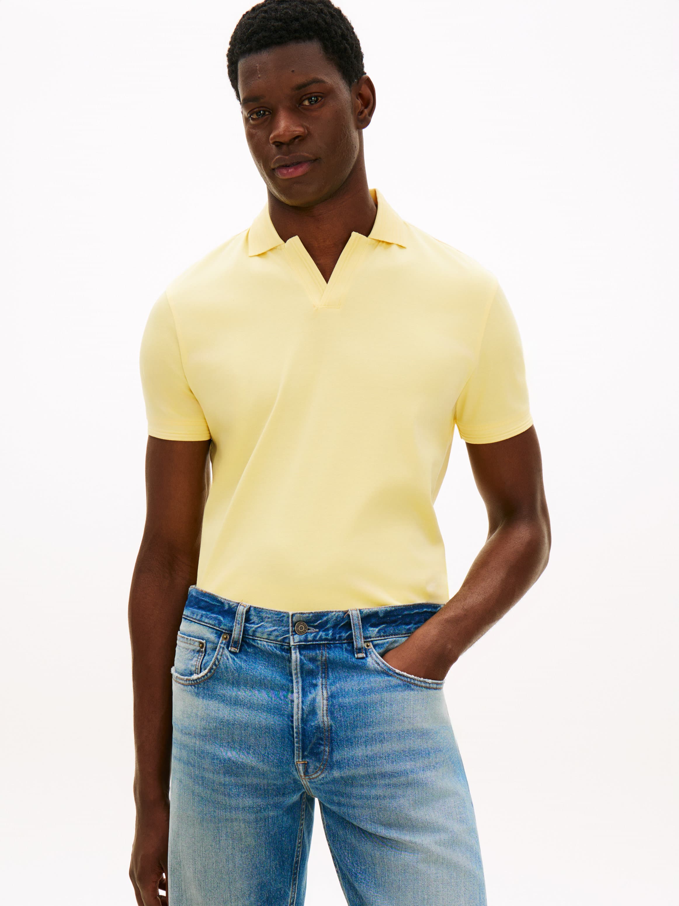 Regular Fit Interlock Knit Polo Shirt