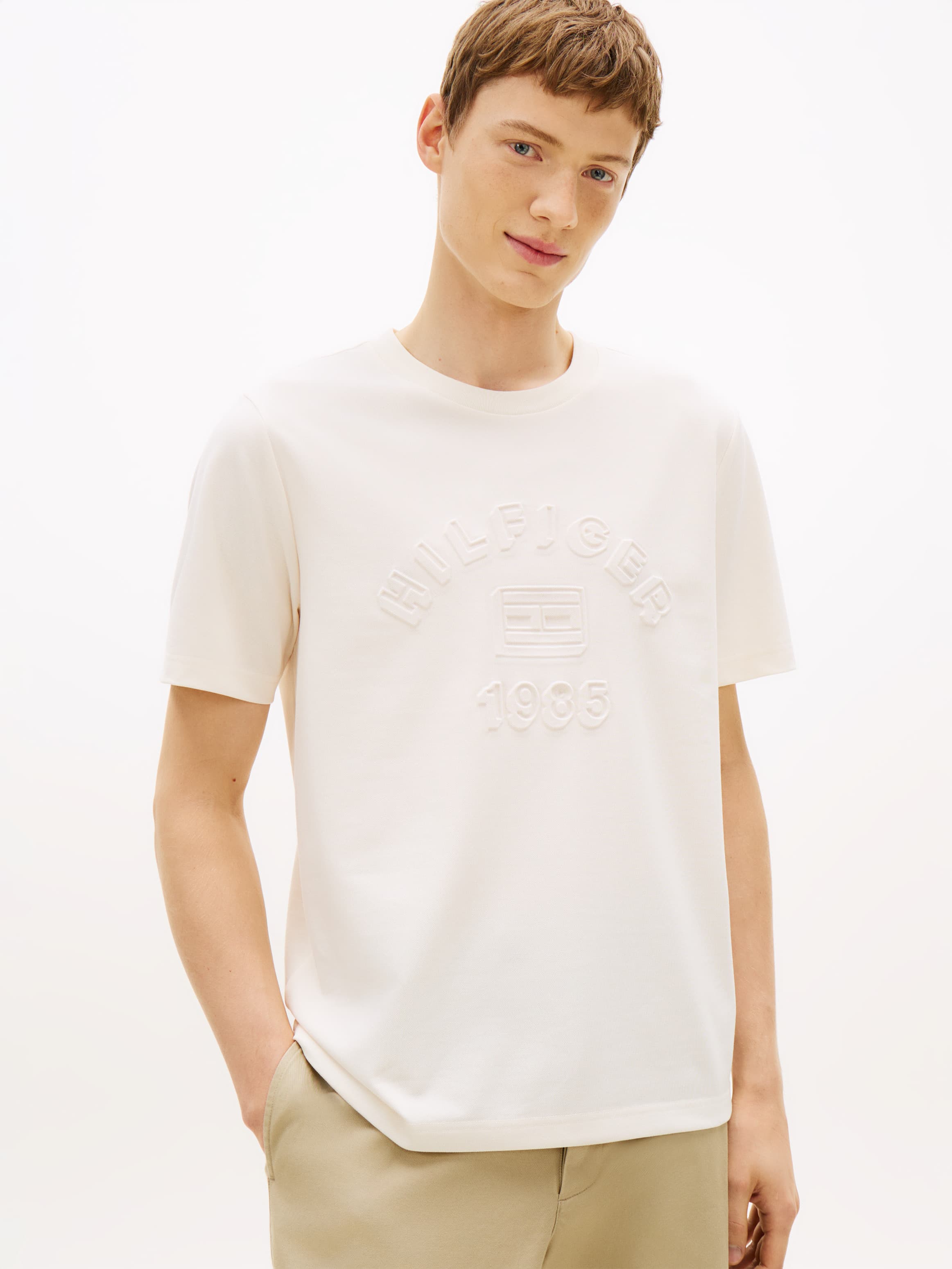 Textured Logo Pique T-Shirt