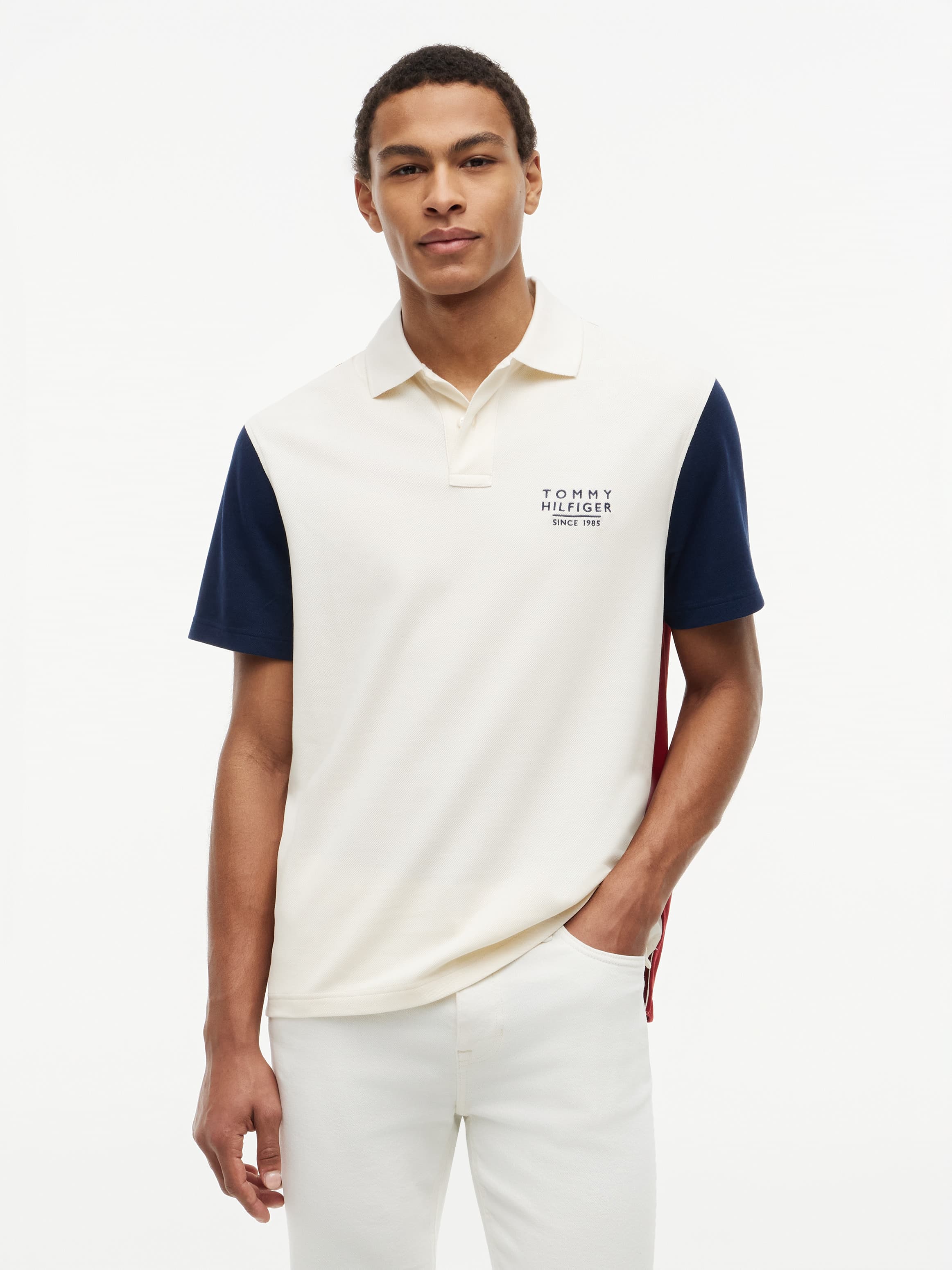 Classic Fit Colour-Blocked Polo Shirt