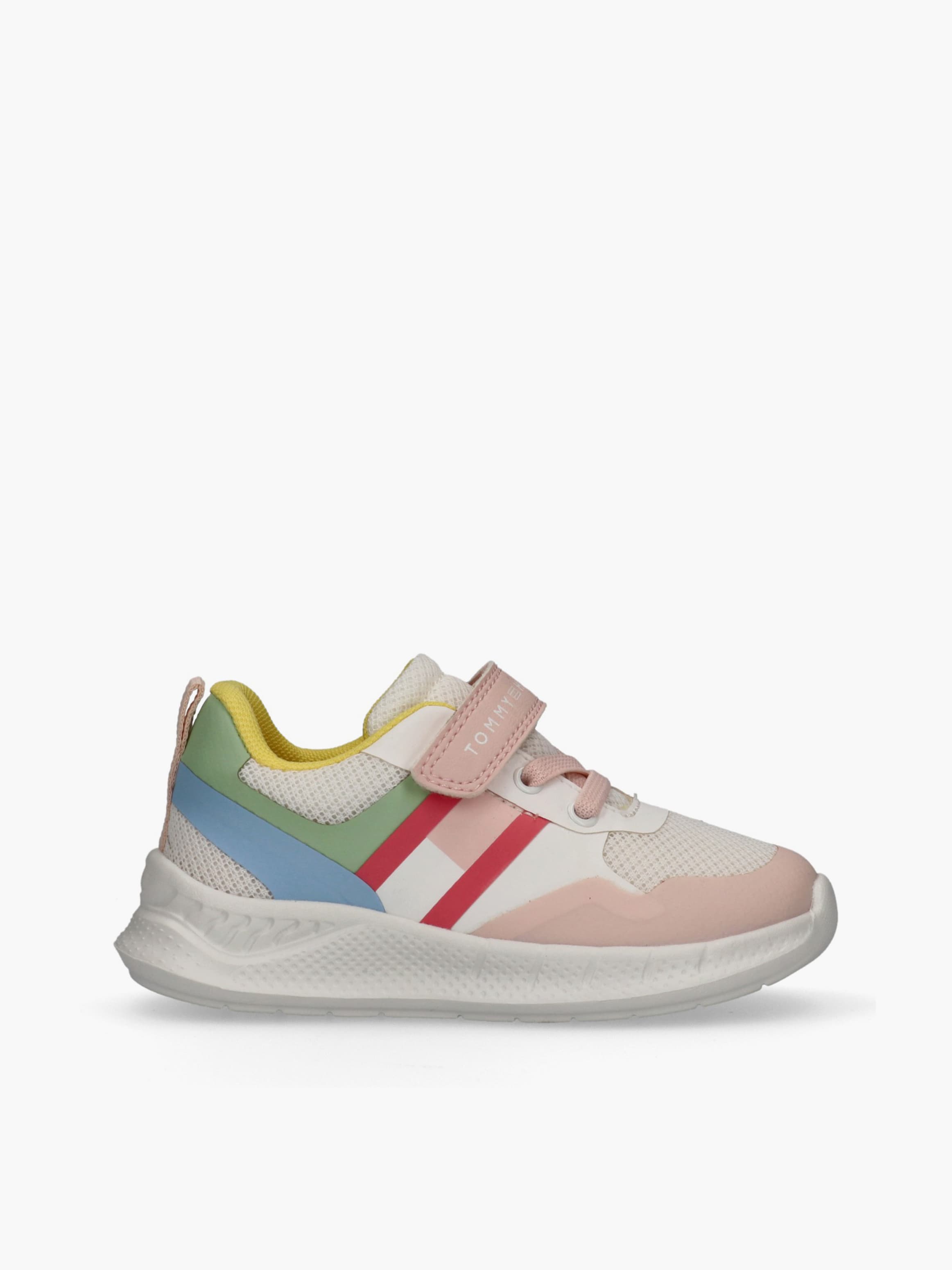 Girls Sporty Color Block Sneakers with Running Sole