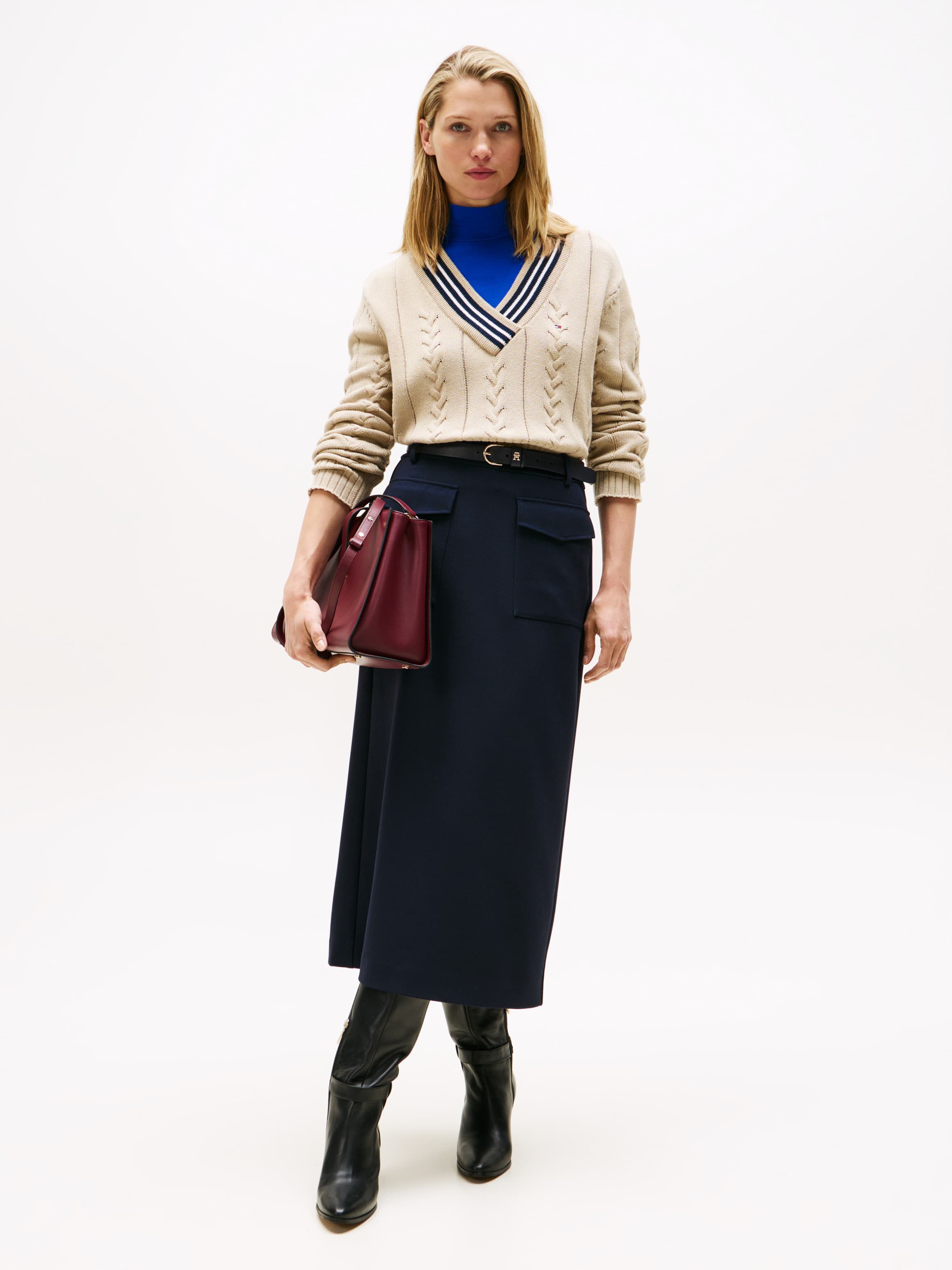 Tailored Midi Skirt