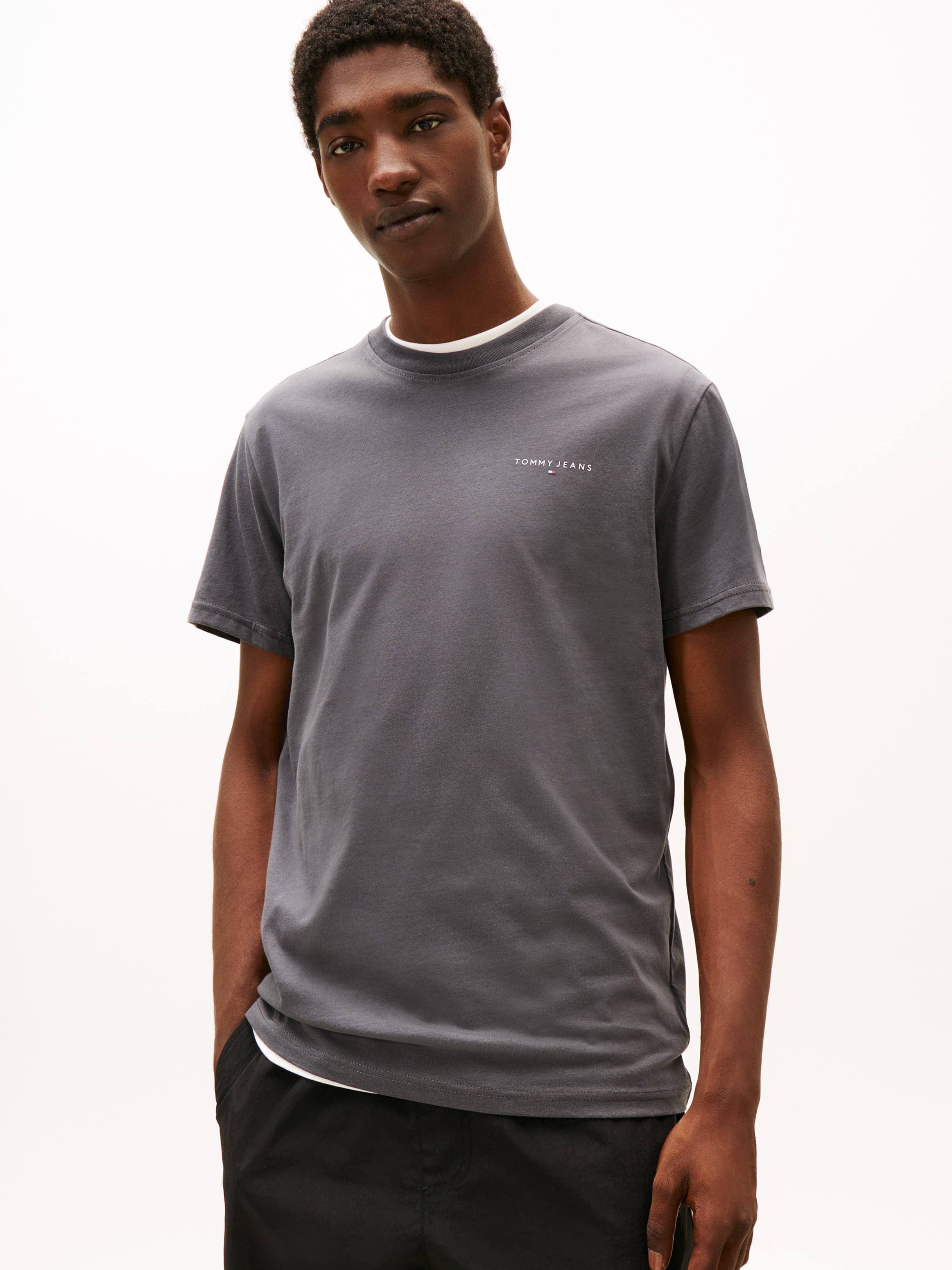 Linear Logo Slim Crew Neck T-Shirt