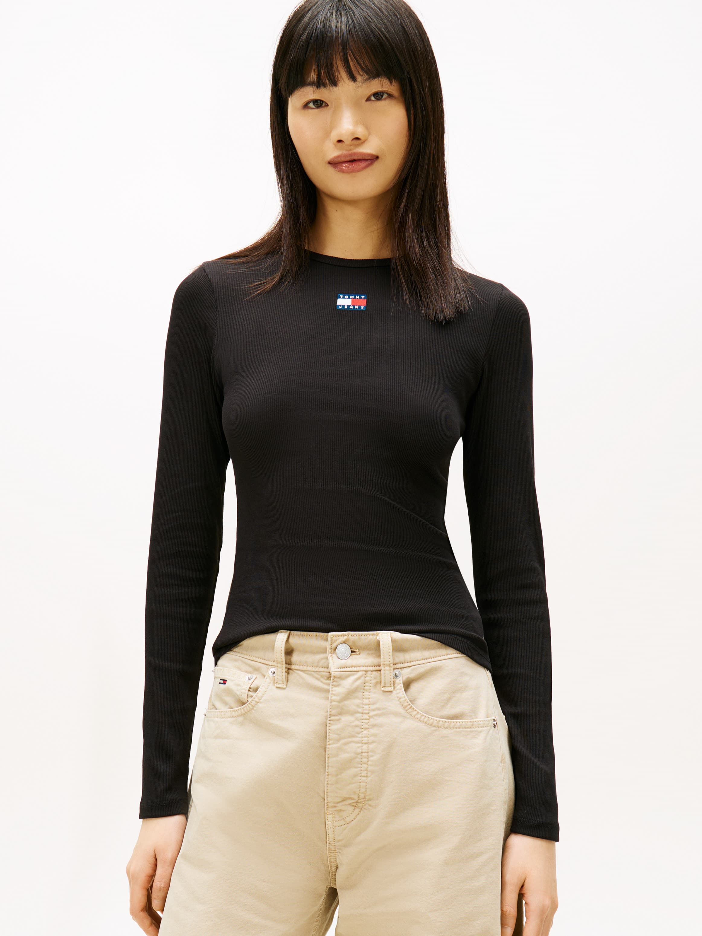 Tommy Badge Slim Long Sleeve T-Shirt
