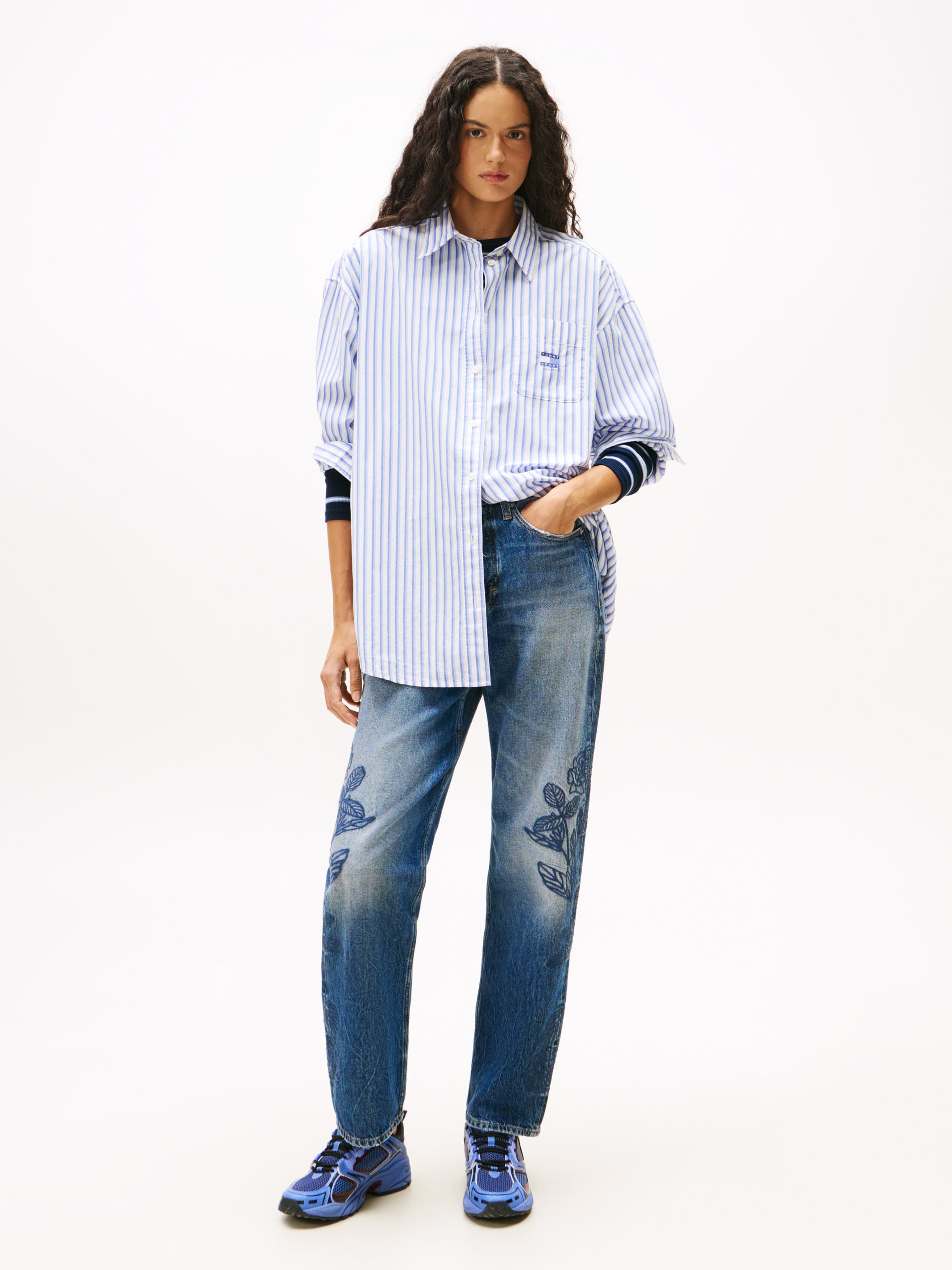 High Rise Slim Straight Leg Jeans