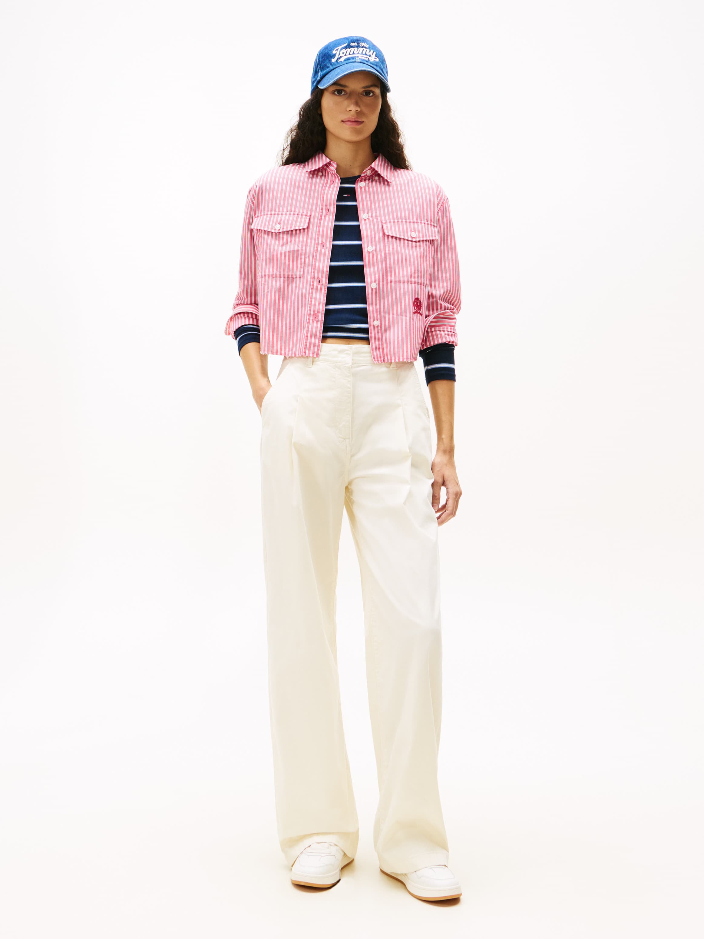 Twill Wide Leg Chinos