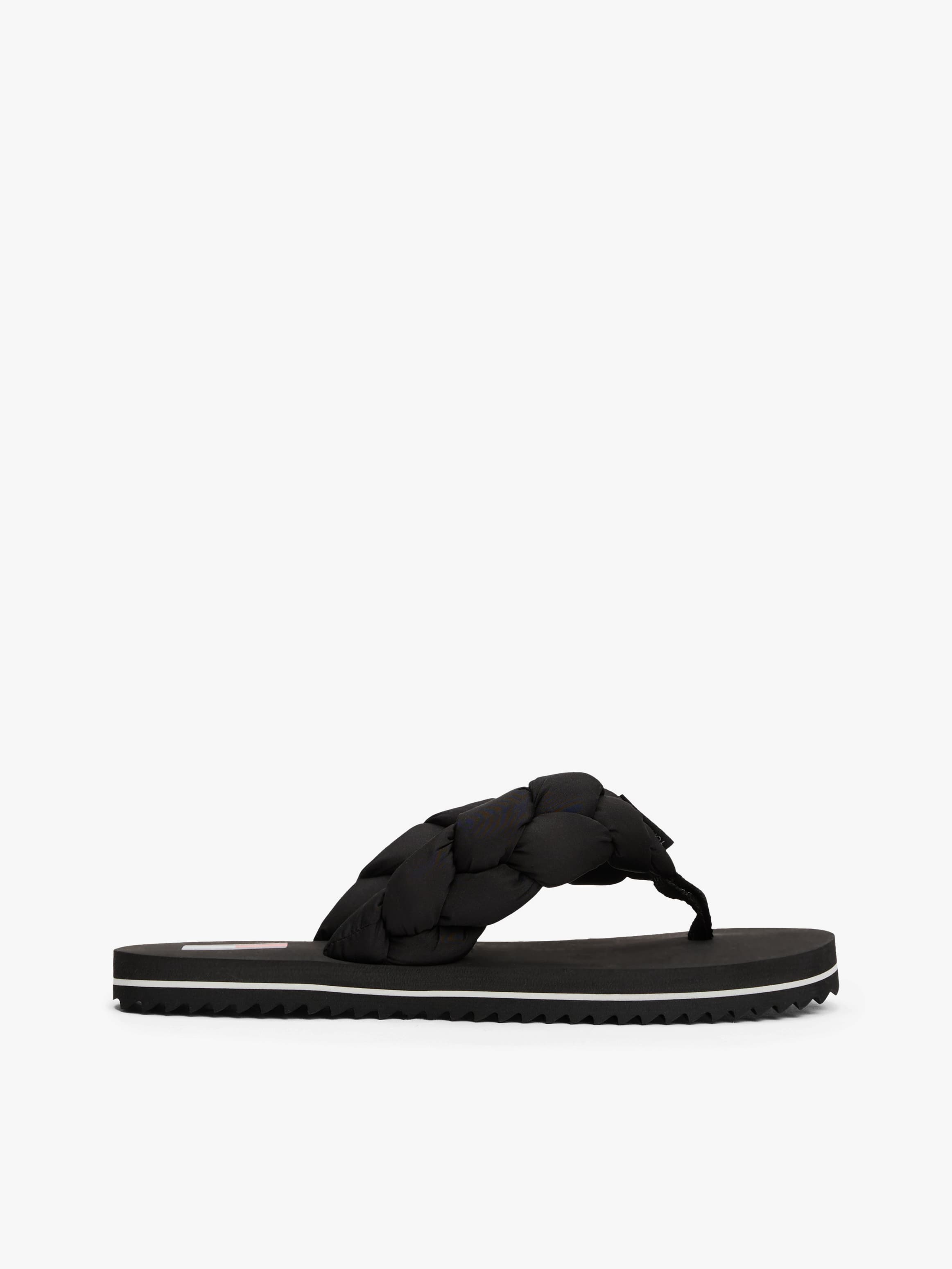 Braided Strap Serrated Flip-Flops