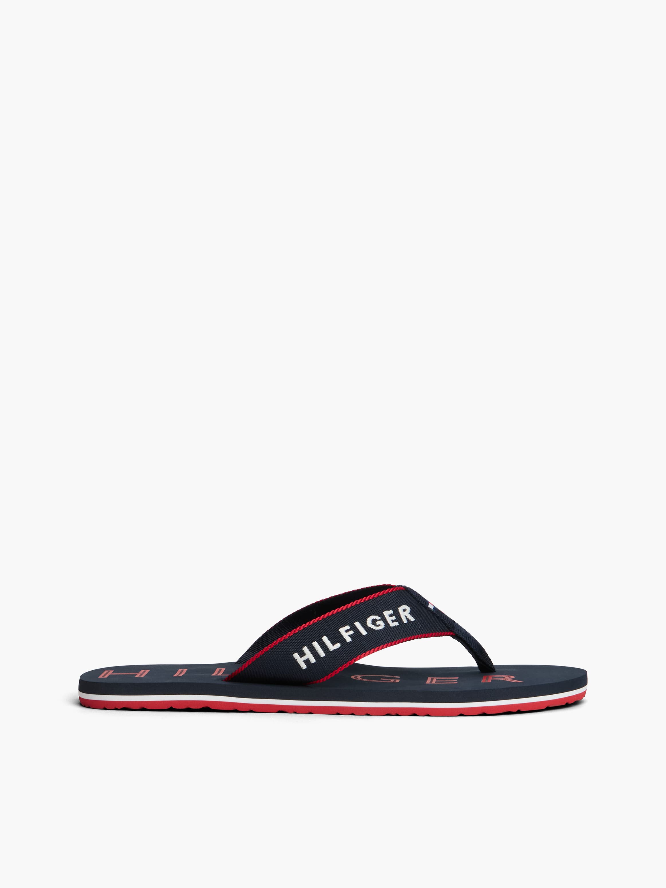 Logo Embroidery Webbing Strap Flip-Flops