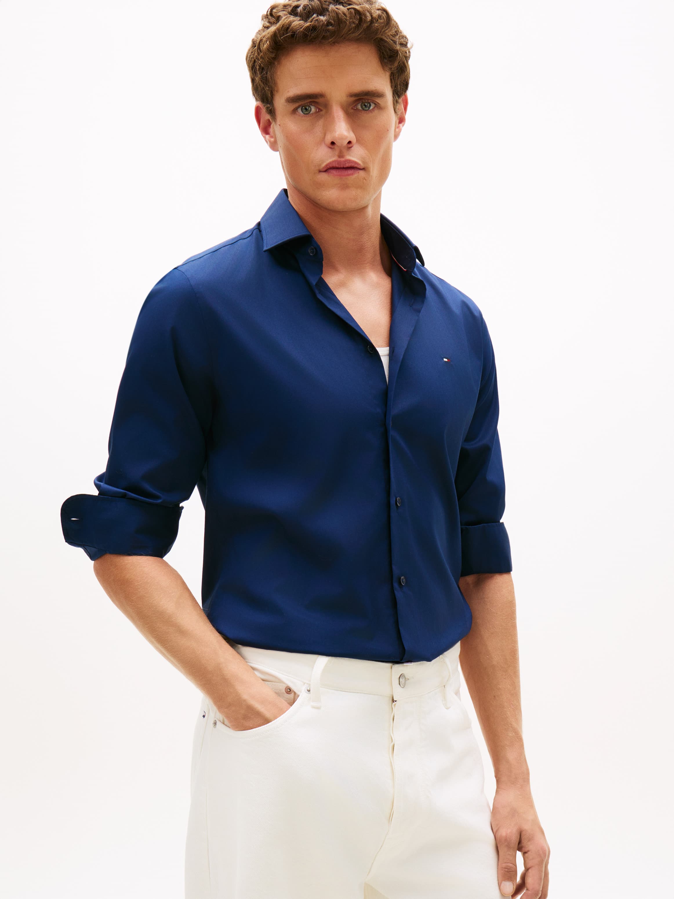 Slim Fit Non Iron Poplin Shirt