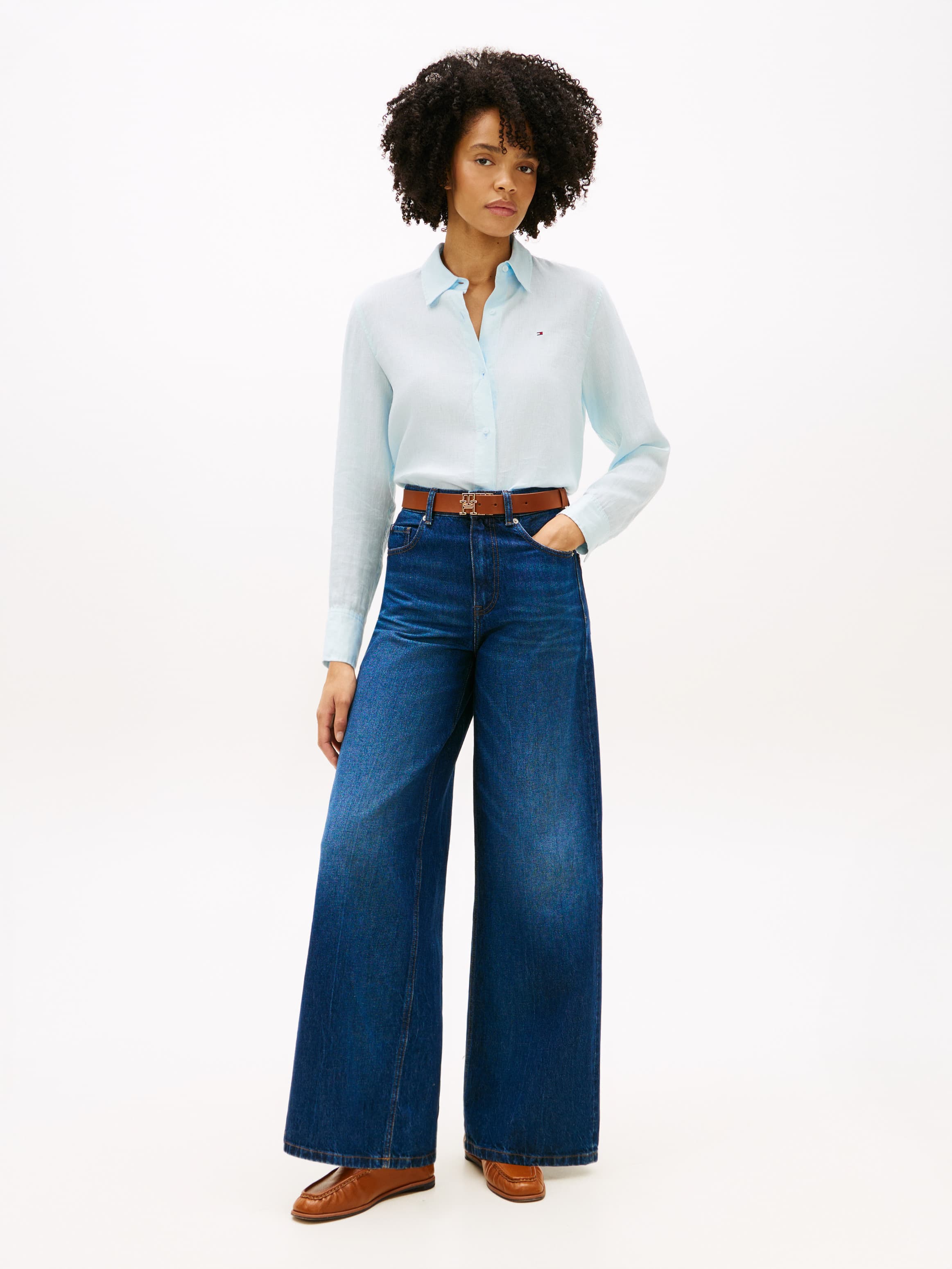 70s High Rise Wide Leg Jeans