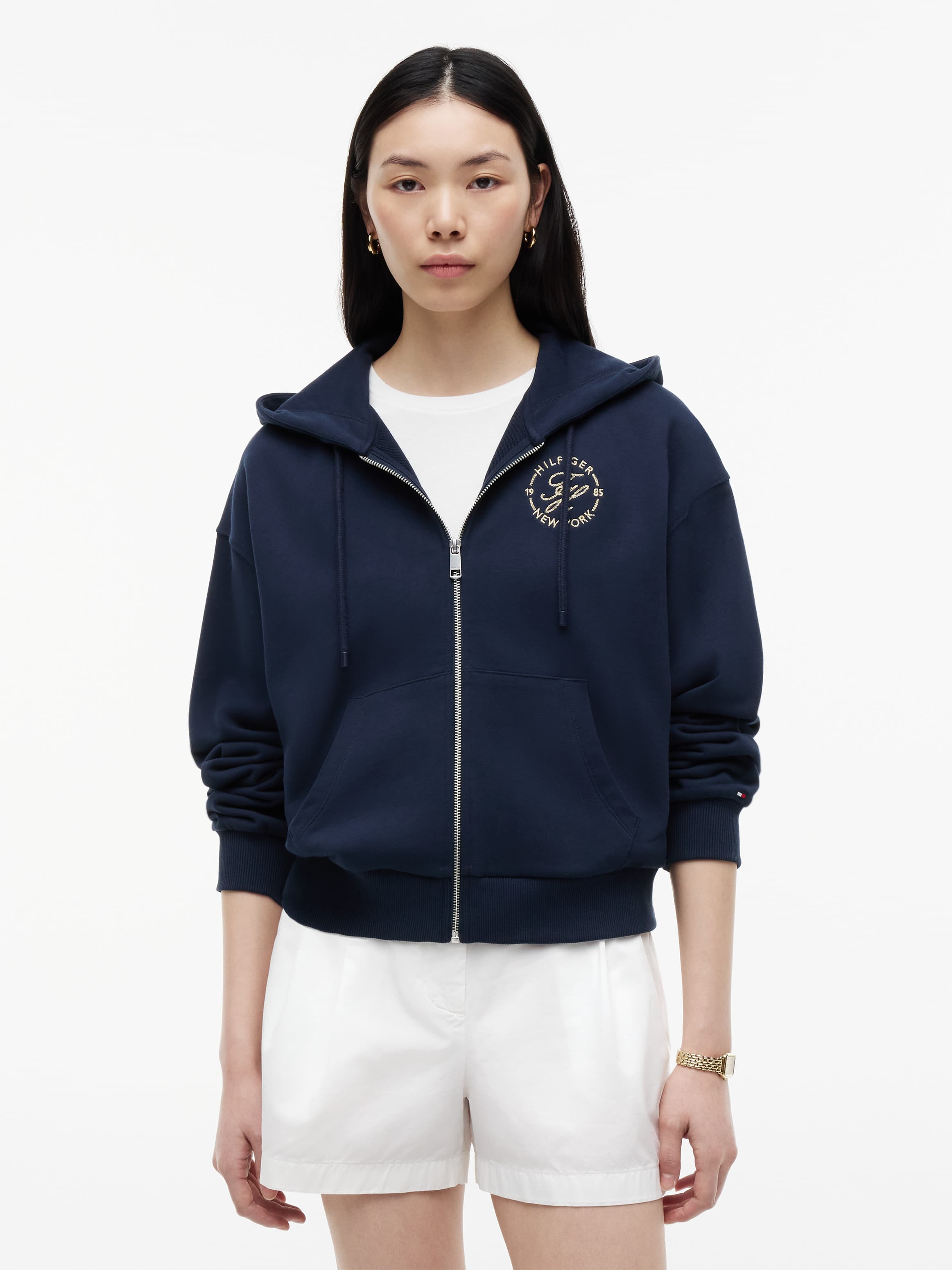 Logo Embroidery Zip-Thru Hoody